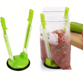 Bag Holder For Plastic Bags, Sandwich Holder, Food Storage Bags Clip, Best Opener For Freezer & Storage Baggie, Ideal Plastic Kitchen Gadget (Color: Green (1pc)) Bag Holder For Plastic Bags, Sandwich Holder, Food Storage Bags Clip, Best Opener For Freezer & Storage Baggie, Ideal Plastic Kitchen Gadget (Color: Green (1pc))